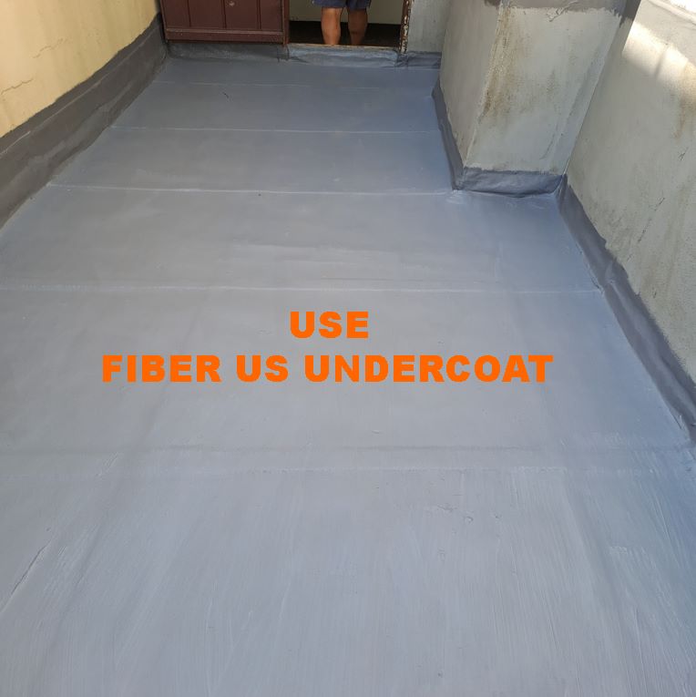 After first coat fiber infused rubber on weathered torch on, all cracks are covered. this was done by Trusted painters pty ltd