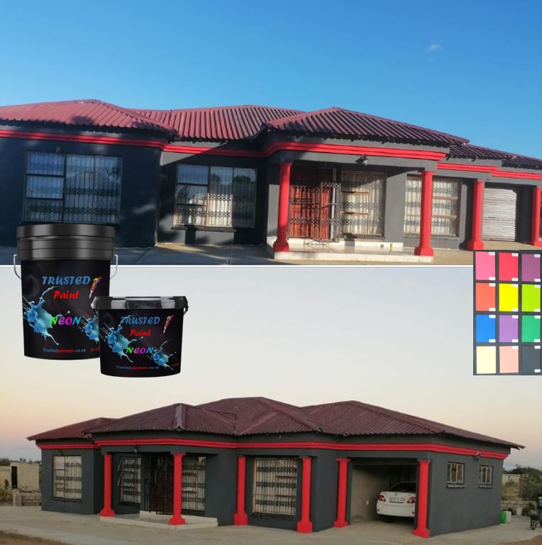 neon paints for decoration on buildings