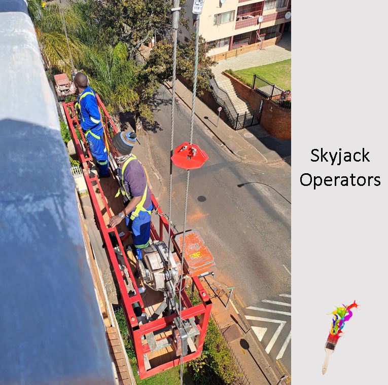 trusted painters trained skyjack operators working at heights