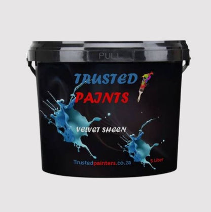 5 liter velvet sheen paint- trusted painters