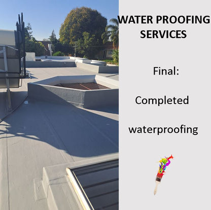Waterproofing services completed on concrete roof in Johannesburg by trusted painters