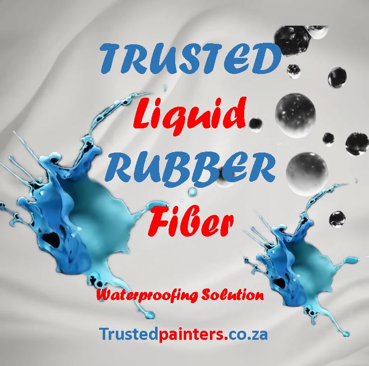 liquid rubber with fiber reinforcement for aterproofing