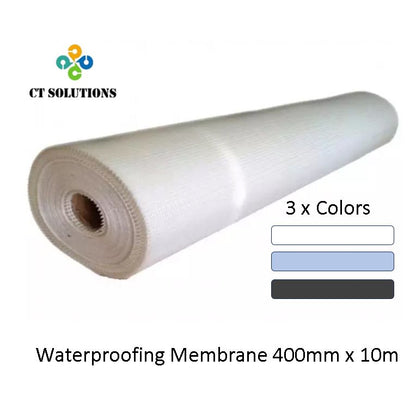 waterproofing membrane 400mmx10m in different colors white, blue and black from CT Solutions Africa Pty ltd